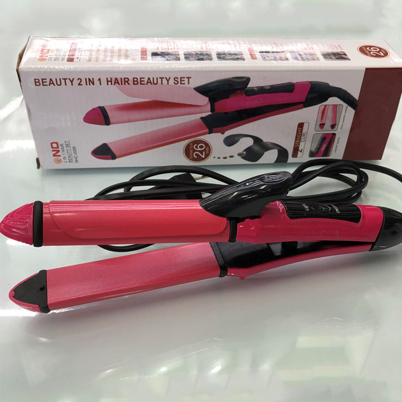 2 In 1 Ceramic Plate Hair Straightener And Curler
